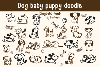 Doodle Fonts for Puppy-Themed Projects