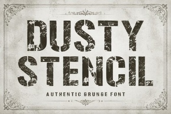 Craft Vintage Designs with Dusty Stencil Font