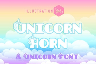 Creating with Unicorn Horn Font