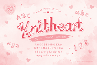 Knitheart Font: Cozy Text for Creative Projects